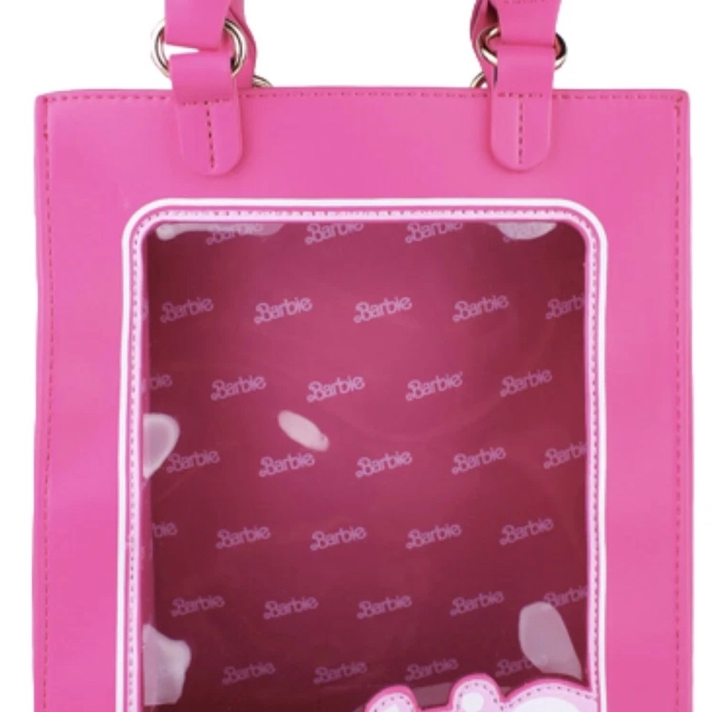 CAKEWORTHY Barbie Pink Transparent Tote Bag